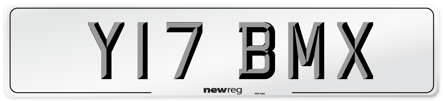 Y17 BMX Number Plate from New Reg